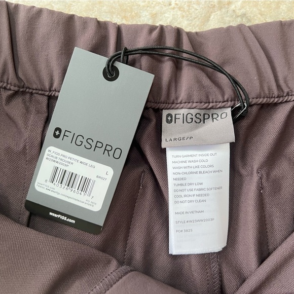 NWT FIGS PRO High Waisted Wide Leg Trouser, Dark Brown, size LP - Picture 10 of 11